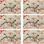 Vintage Bird Painting Placemats Set of 6, Linen Washable for Christmas, Thanksgiving, Party, and Daily Dining, Decorative Table Mats for 4-6 Person Table