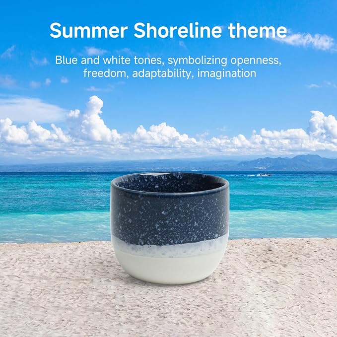 Set of 4 Ceramic Espresso Cups-4 oz, & More, Small Ceramic Coffee Mugs - Image 4