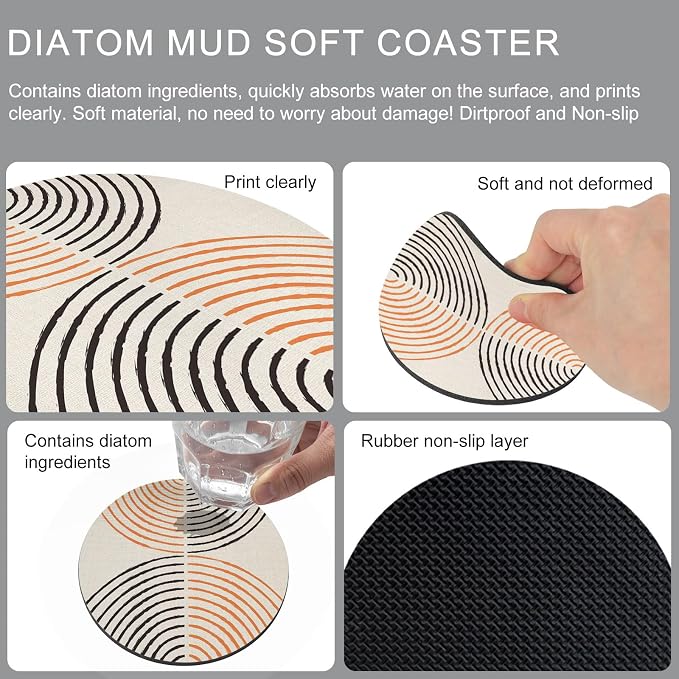 Bohemia Coasters Set of 6, Absorbent Coasters - Image 9