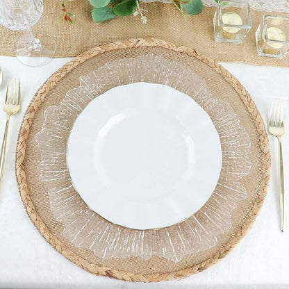 Efavormart 9" Salad Plates – Set of 10 Plastic White Round Disposable Plates - Image 9