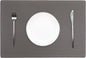 Set of 4 Faux Leather Placemats, PU Table Mats, Waterproof, Stain Resistant, Heat Resistant, Non-Slip Easy to Clean for Kitchen Dining Table,Conference Table C Grey Rectangle