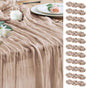 Cheesecloth Table Runner Nude Pink 10FT Boho Gauze Runner, 12 Pack | 120 Inch by Wokceer