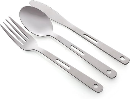 Unique Complete Messware Kit Polished Stainless Steel Dishes Set| Tableware| Dinnerware| Camping| Includes - Cups | Plates| Bowls| Cutlery| Comes in Mesh Bags