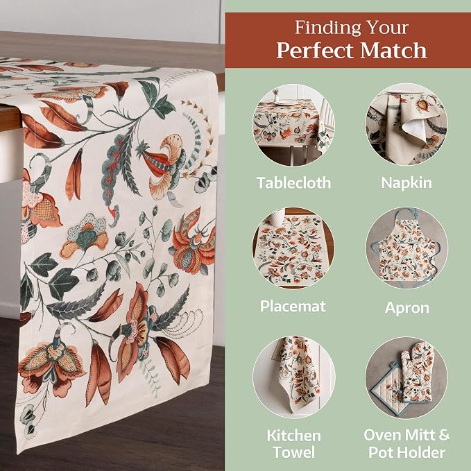 Maison d' Hermine Table Runner 100% Cotton 14.50" x 72" | Table Runners 72 - Image 5