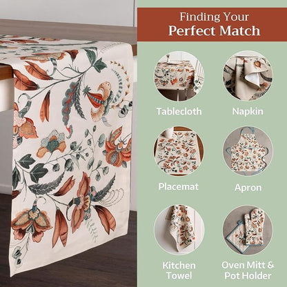 Maison d' Hermine Table Runner 100% Cotton 14.50" x 72" | Table Runners 72 - Image 5