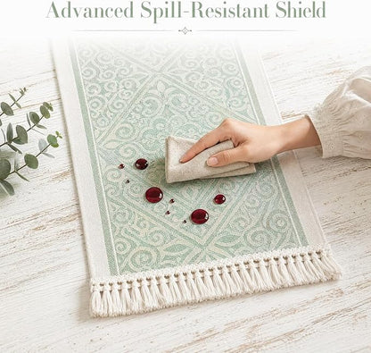 14x72 Damask Table Runner Waterproof French Vintage Dresser Scarf | Tired of a - Image 3