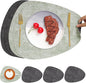 Placemats and Coasters, Washable Reversible Placemats Round Faux Leather by Chitomars
