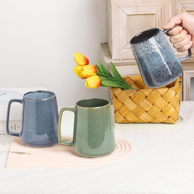 Large Ceramics Coffee Mugs, 24 OZ, - Image 6