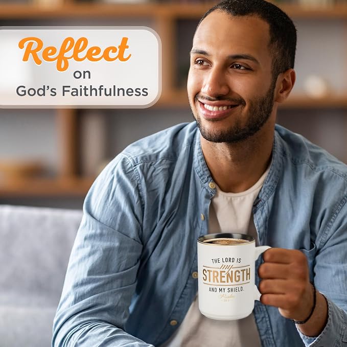 Christian Art Gifts Large Ceramic Encouraging Scripture Coffee and Tea Mug - Image 3