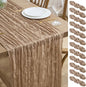 Asee'm 12pcs Nude Brown Cheesecloth Table Runner Summer Boho Rustic 10FT | Fall by Aseem