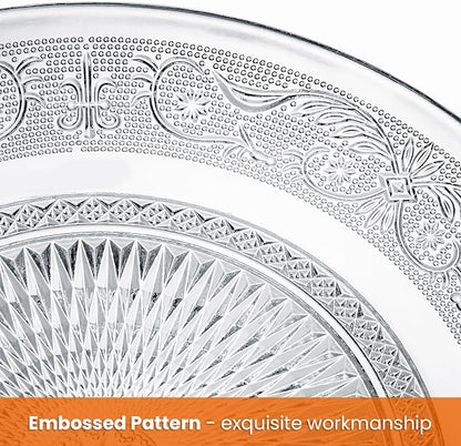 Elsjoy 6 Pack 10 Inch Large Glass Dinner Plate - Image 3
