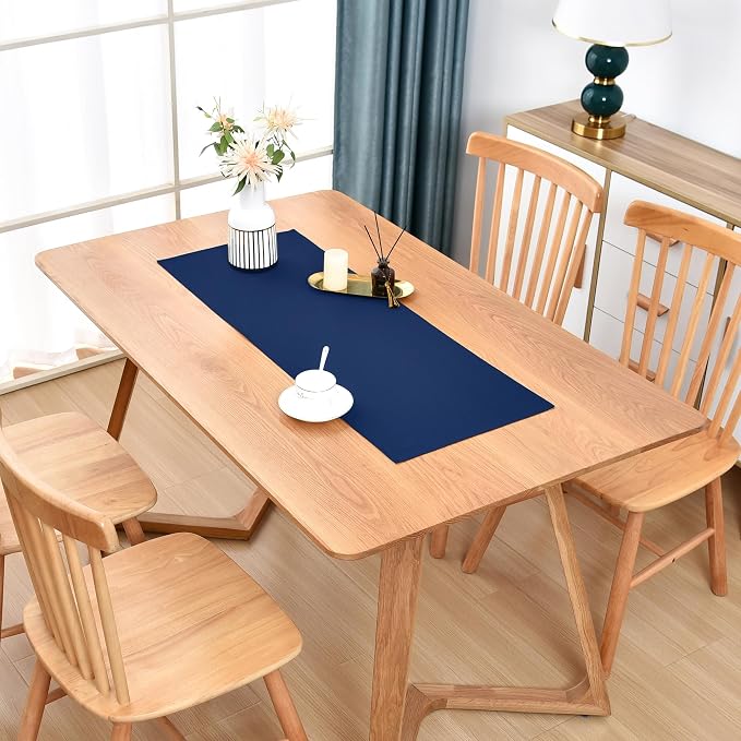 Farmhouse Navy Blue Table Runner Small Short Table Runners 36 Inches Coffee by Wolkemer