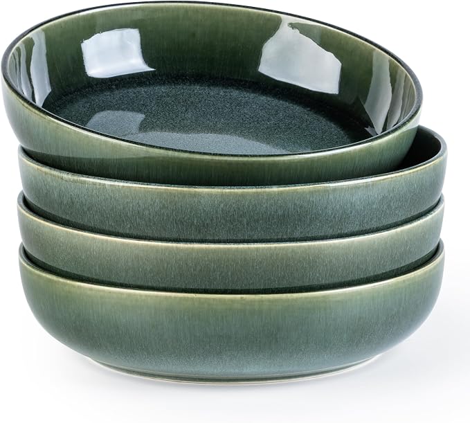 GBhome 8.75'' Large Ceramic Pasta Bowls, 38oz Stoneware Pasta Serving Bowls Set by GBhome