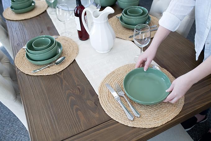 Elanze Designs Bistro Glossy Ceramic 8.5 inch Shallow Pasta Dinner Bowls Set of - Image 6