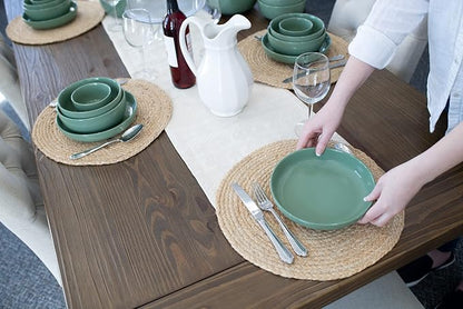 Elanze Designs Bistro Glossy Ceramic 8.5 inch Shallow Pasta Dinner Bowls Set of - Image 6
