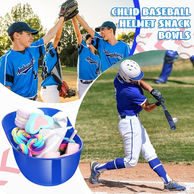 Ice Cream Dessert Baseball Cap Bowls Baseball Helmet Snack Bowl 8 oz Mini Party - Image 3