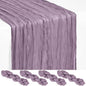 Showgeous 4 Pack Purple Cheesecloth Table Runner, 17 x 108 Inches | Boho by Showgeous