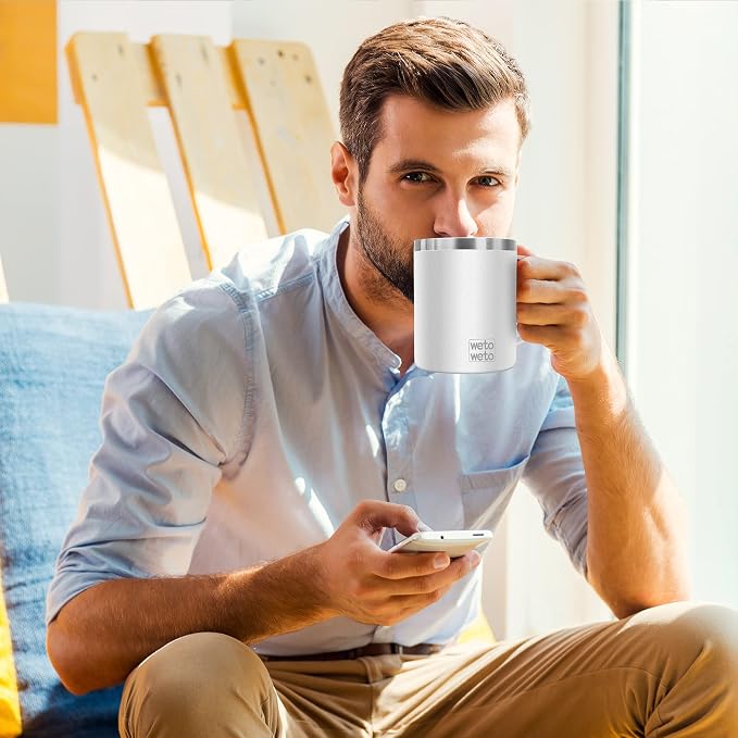 WETOWETO 14 oz Coffee Mug, Vacuum Insulated Camping Mug - Image 6