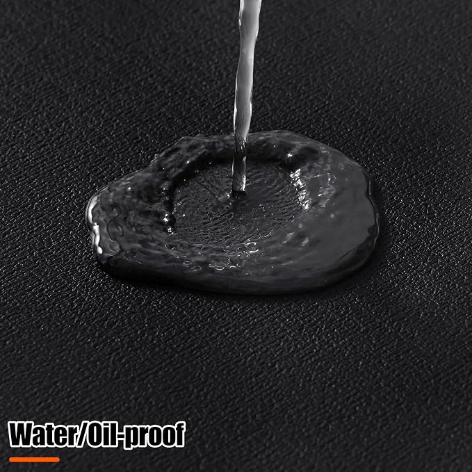Homaxy Round Faux Leather Placemats and Coasters, Wipeable Place Mats, - Image 4
