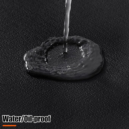 Homaxy Round Faux Leather Placemats and Coasters, Wipeable Place Mats, - Image 4