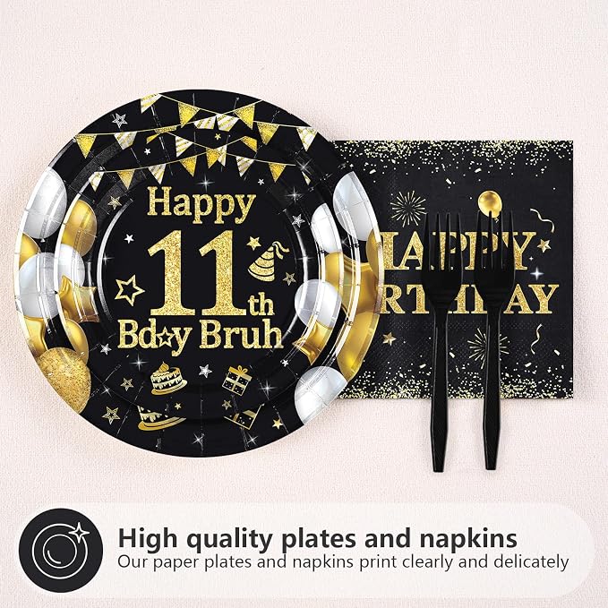 96 Pcs Bruh 11th Birthday Party Decorations - Image 3