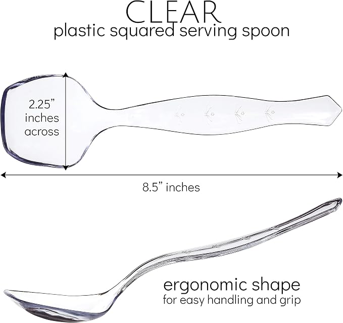 Plasticpro Disposable Plastic Serving Spoons Durable Heavy Duty Premium Serving - Image 2