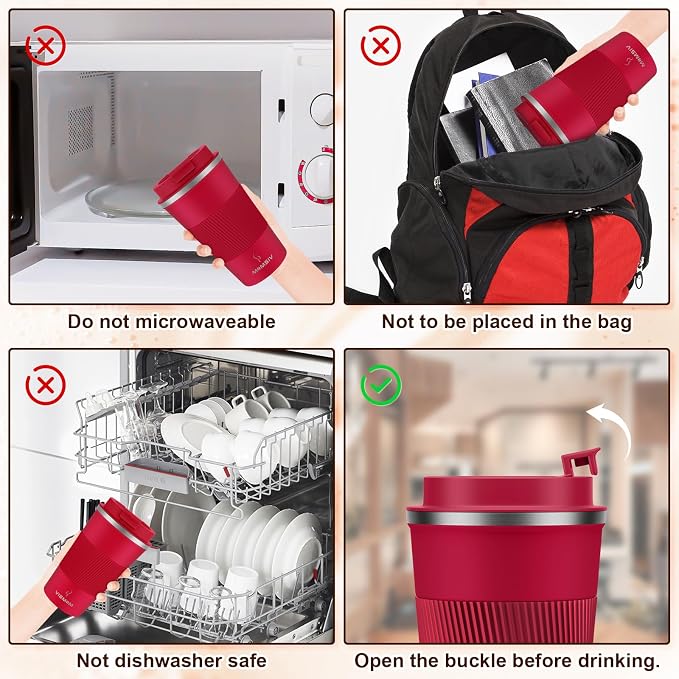 MOMSIV 17oz Travel Coffee Mug, Insulated Coffee Cup - Image 6