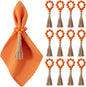 APTWOW Napkin Rings Set of 12, Thanksgiving Farmhouse Napkins Rings by APTWOW