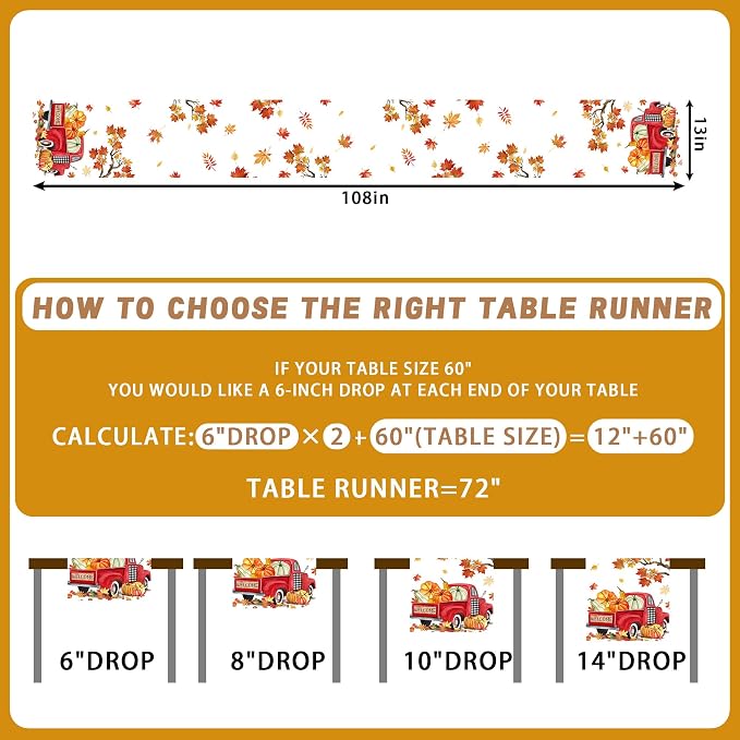 Bonsai Tree Fall Table Runners 108, Fall Runner - Image 2