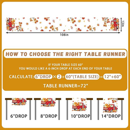 Bonsai Tree Fall Table Runners 108, Fall Runner - Image 2