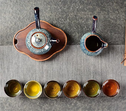 6pc Ceramic Kung Fu Tea Set, Japanese Tea Cup, Sake Cup, 2.1oz Capacity - Image 8