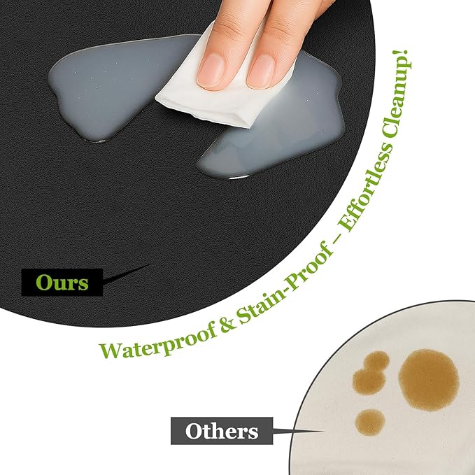 Warmstar Leather Table Cover 40 x 62 Inch, 1.8MM Thick PVC Table Protector Waterproof, Desk Cover Protector Non-Slip Desk Pad for Kitchen, Dresser, Gaming Desk,Dining Room Table