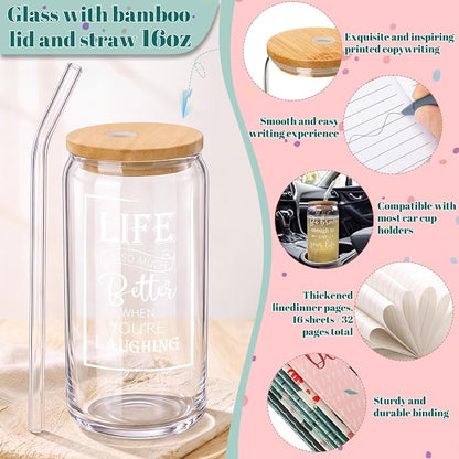 Rtteri 80 Pcs Inspirational Glass Cup Bulk Gift Set 16oz Tumbler - Image 3