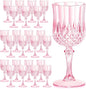 7OZ Plastic Wine Glasses, Reusable Vintage Goblets Unbreakable Drinking Glasses by Unknown