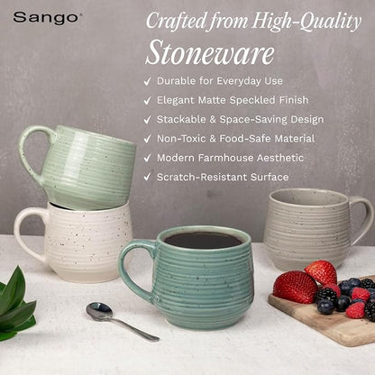 Sango Siterra Artist's Blend 17 oz. Stoneware Mug Set- Service - Image 4