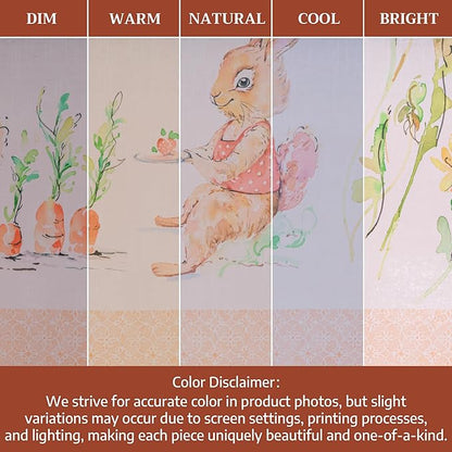 Maison d' Hermine Table Cloth Square Table 100% Cotton 54 x 54 Inches Tablecloth Reusable Decorative for Dining Room Farmhouse Home Valentines Day Decorations Spring Summer - Bunny Party
