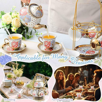 Zhehao 20 Pcs Porcelain Tea Set - Image 4