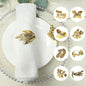 Efavormart 8 Pack Glossy Gold Metal Herb Napkin Rings by efavormart
