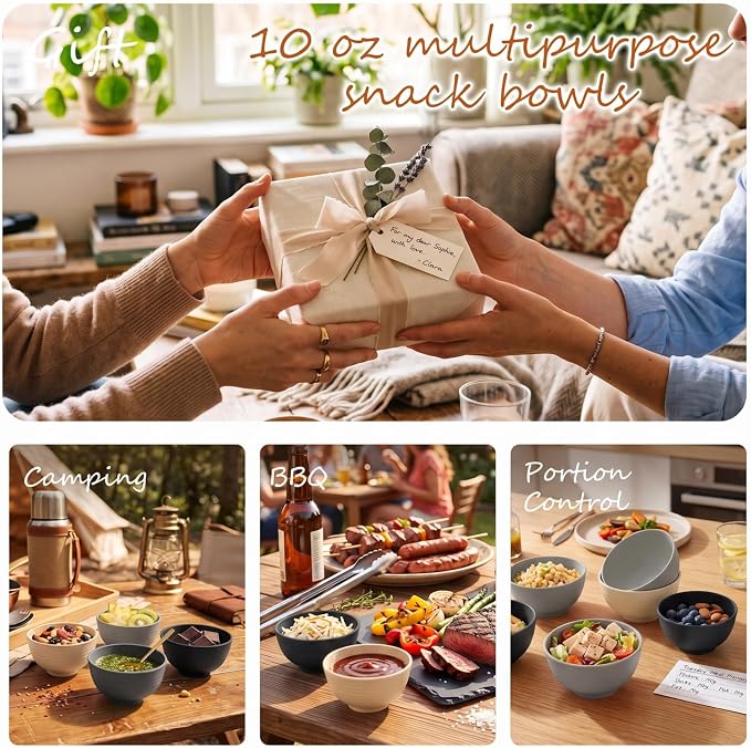 PYRMONT Wheat Straw Bowls 10 Oz Bowls Set - Image 8