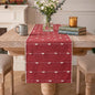 Artoid Mode Red Farbic Rustic Cotton Woven Table Runner, Farmhouse Christmas by ArtoidMode