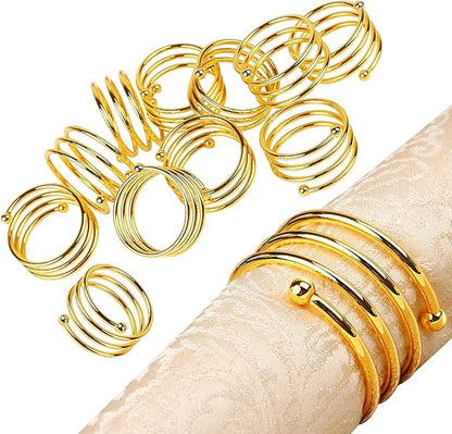 Napkin Holder Set of 12 Handmade Matal Dining Table Napkin Ring Classic - Image 5