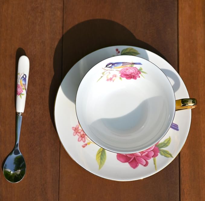 British Coffee Cup 3 Piece Set（6.8oz） Household Fashional Tea Cup - Image 4