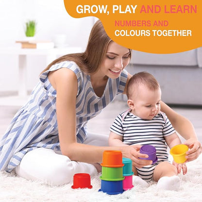 Colorful Stacking Cups for Babies and Toddlers, Montessori Play, Early Learning - Image 6