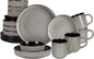 Euro-Nordic Stoneware 20pc Dinnerware Set, Reactive Glaze by HomeVSS