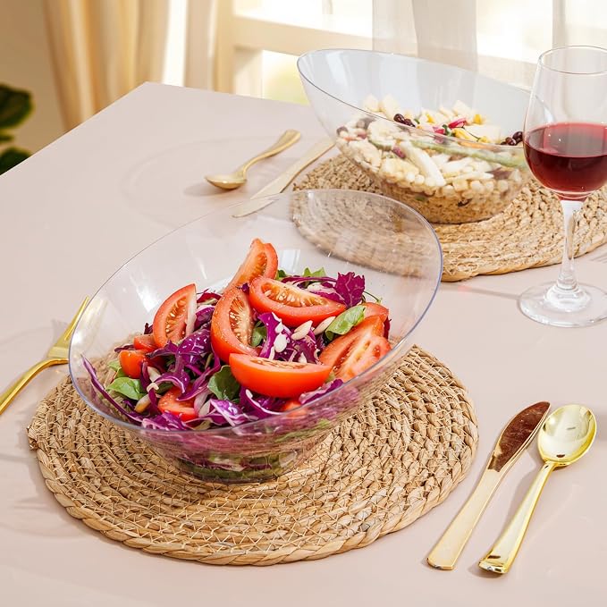 bUCLA 54 OZ Clear Plastic Serving Bowls - Image 3