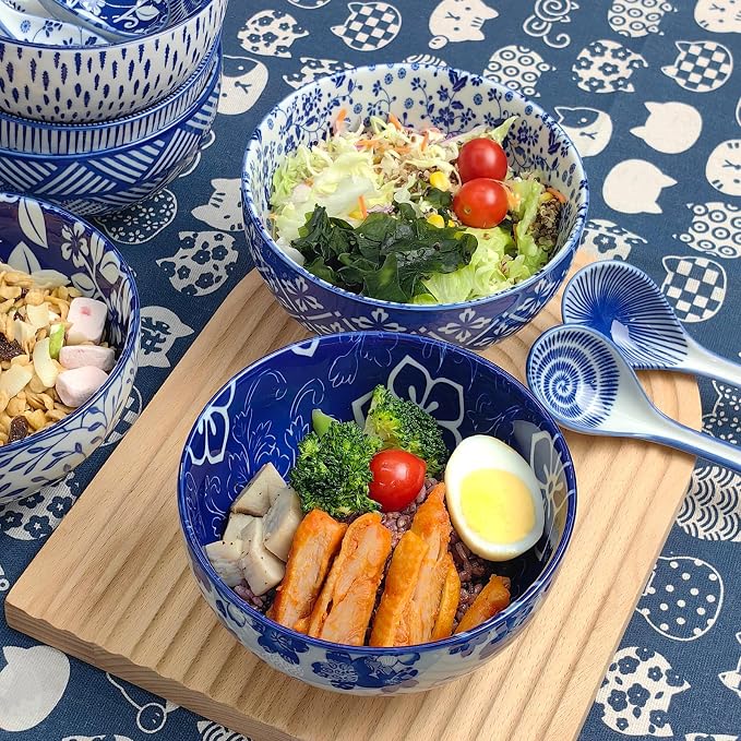 28Oz Ceramic Soup Ramen Bowl Set of 6 - Image 7
