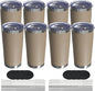 20oz Travel Coffee Tumbler 8 Pack, Lids and Straws, Stainless Steel | Double by UIRZOTN
