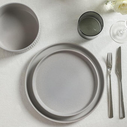 Stone Lain Haven Stoneware 12-Piece Dinnerware Set, Elegant Dish Set, Includes - Image 3