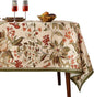 ISAENNE Designer Bohemian Square Table Cloth,Linen Colorful Floral Pattern Tablecloth,Fall Wrinkle Resistant Decorative Tablecloths for Dining Thanksgiving Kitchen Party,67"*67"-Grace A