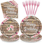 96 Pcs Wooden Birthday Party Decorations by Greencian